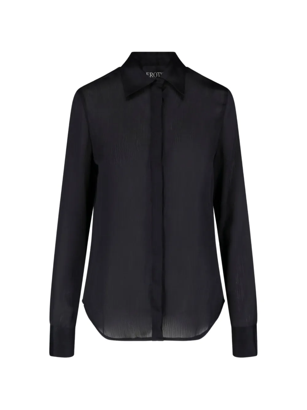 DONDUP sheer crinkled shirt - Nero