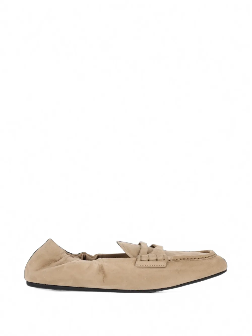 Miu Miu ruched-detail loafers - Toni neutri