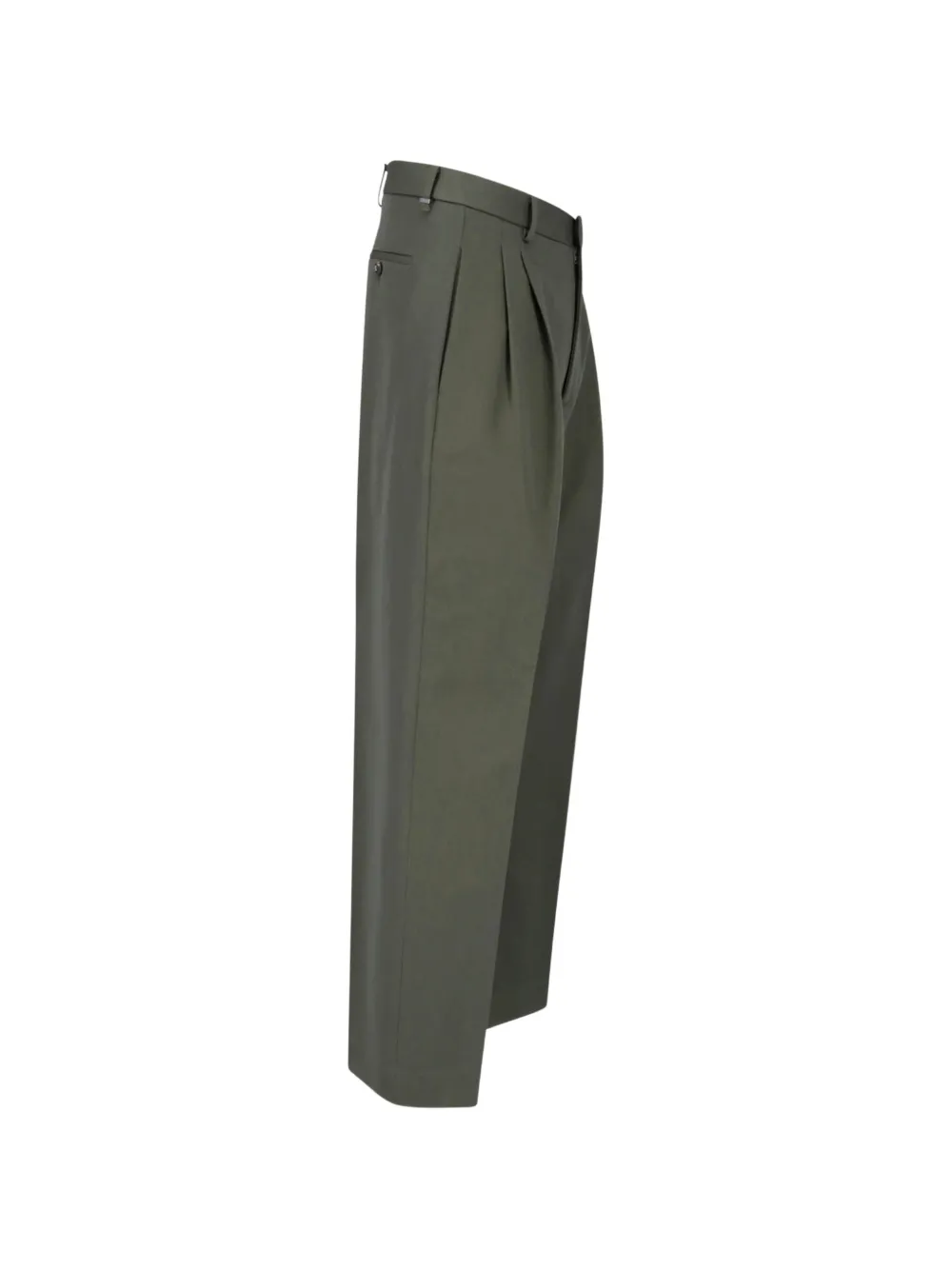 BE ABLE pleated-detail straight-leg trousers Groen