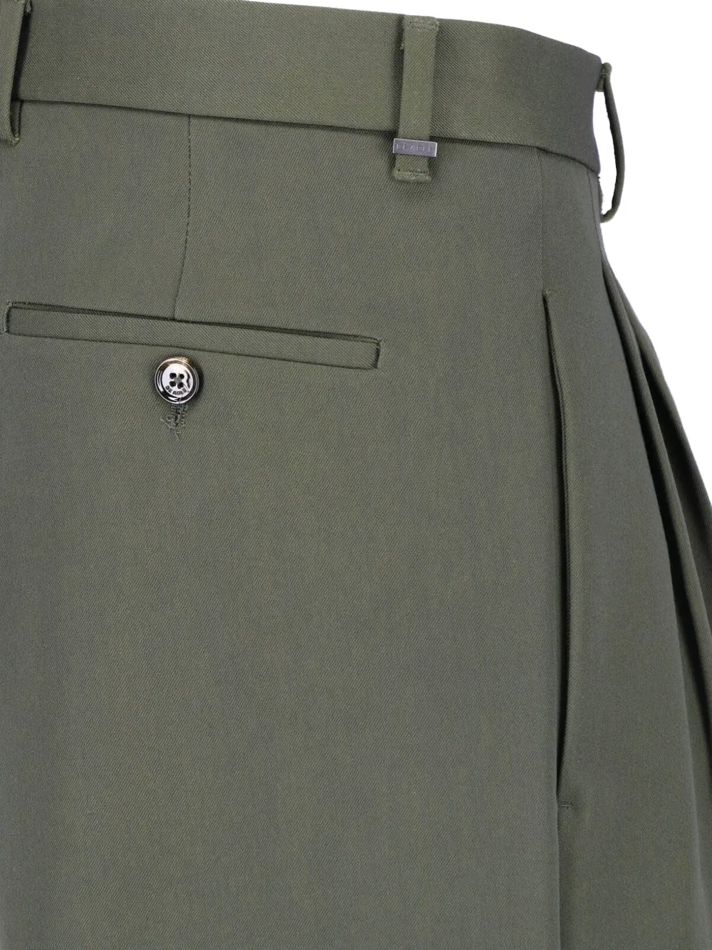 BE ABLE pleated-detail straight-leg trousers Groen