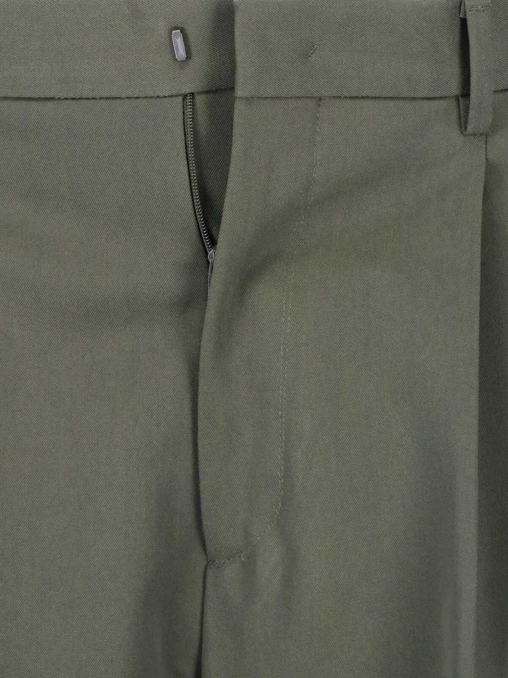 BE ABLE pleated-detail straight-leg trousers Groen