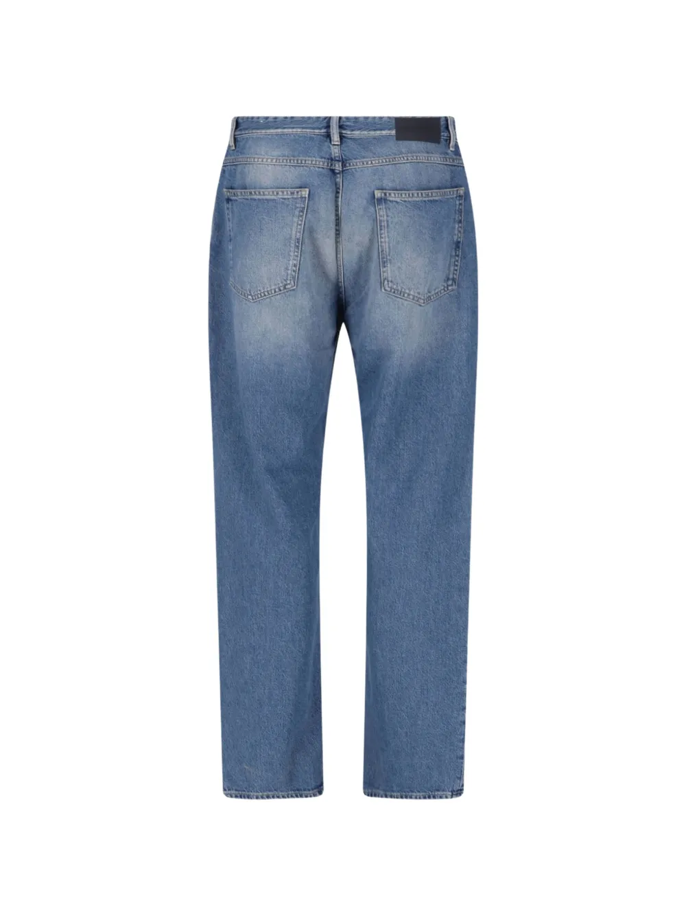 Closed Jeans met vervaagd effect Blauw