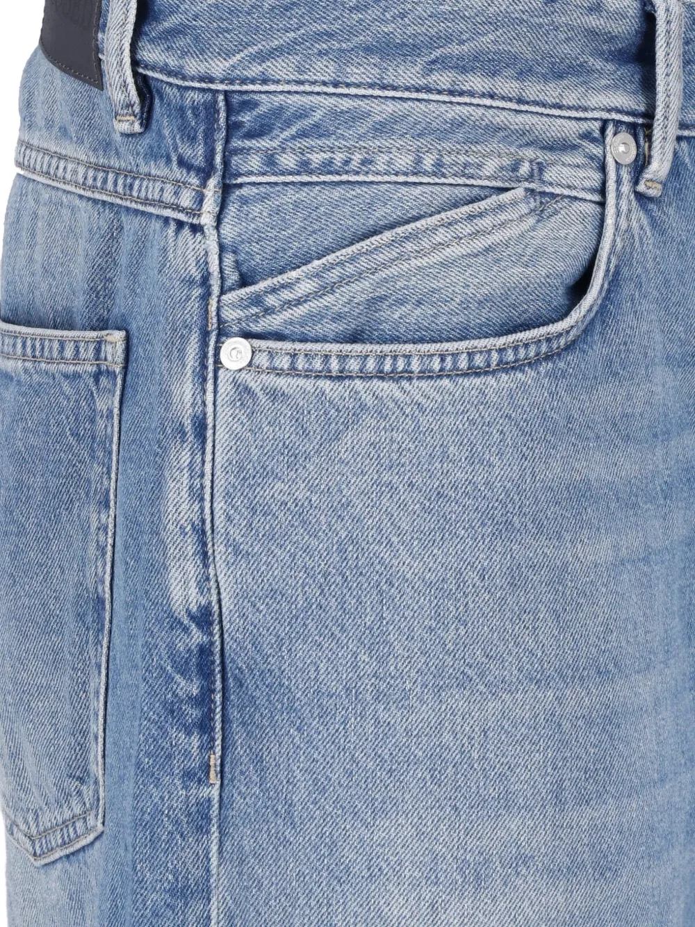 Closed Jeans met vervaagd effect Blauw