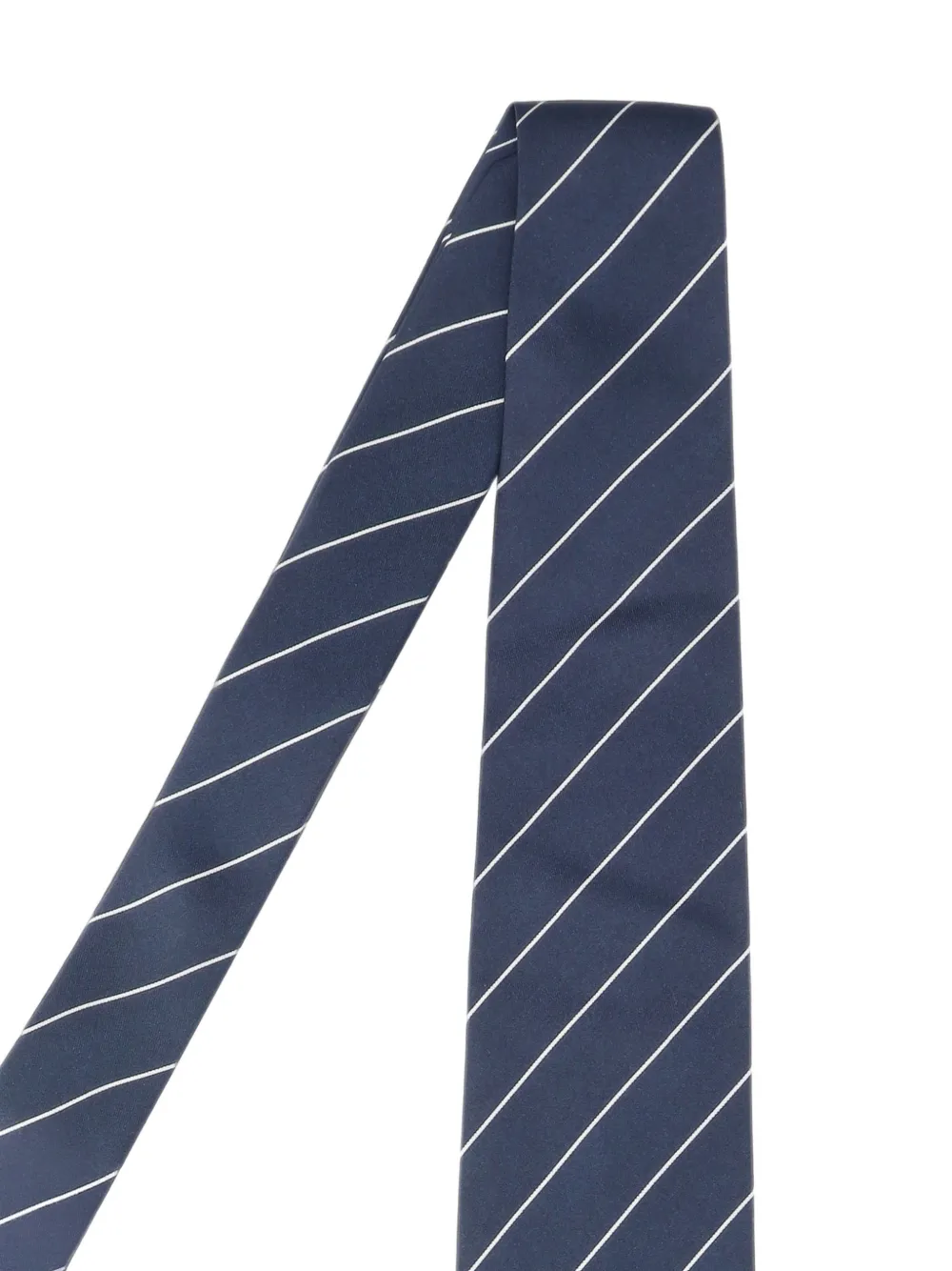 Lardini diagonal-stripe silk tie Blauw