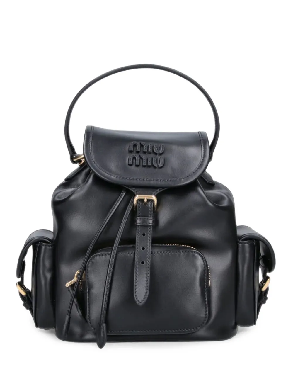 Miu Miu Rucksack aus Leder - Schwarz