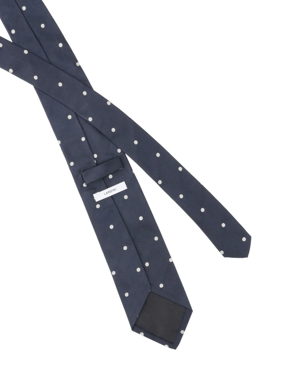 Lardini Stropdas met stippen en visgraatpatroon Blauw