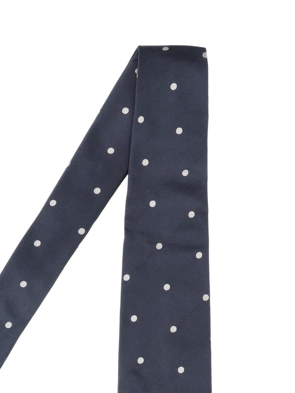 Lardini Stropdas met stippen en visgraatpatroon Blauw
