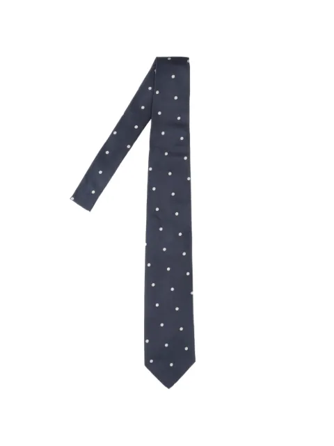 Lardini corbata con motivo de lunares y espiga