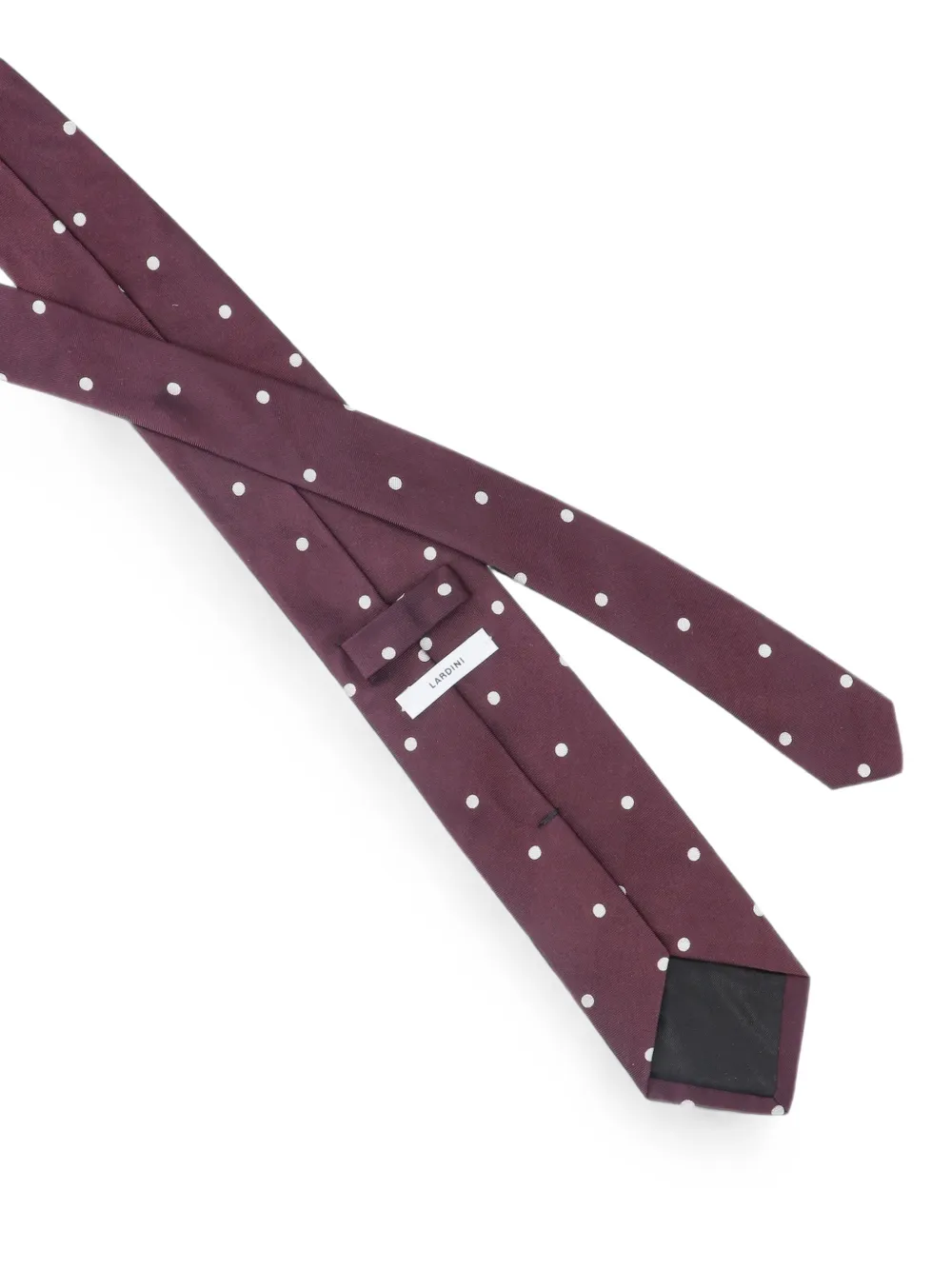 Lardini polka-dot silk tie Rood