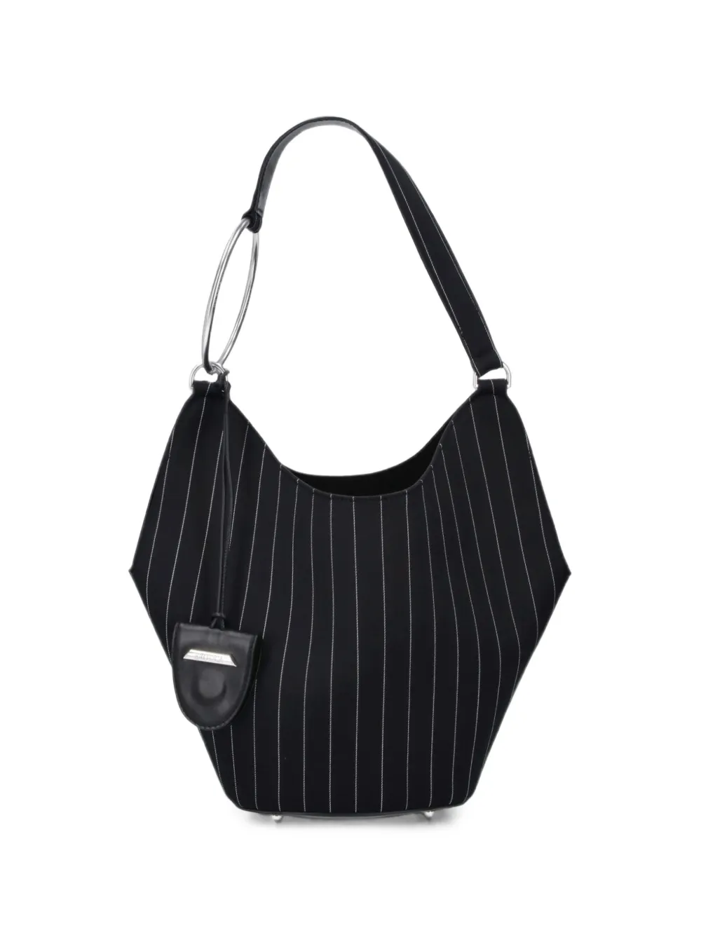 DONDUP pinstripe-pattern ring-detail shoulder bag
