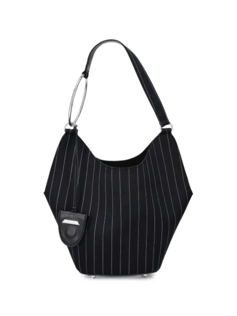 DONDUP pinstripe-pattern ring-detail shoulder bag