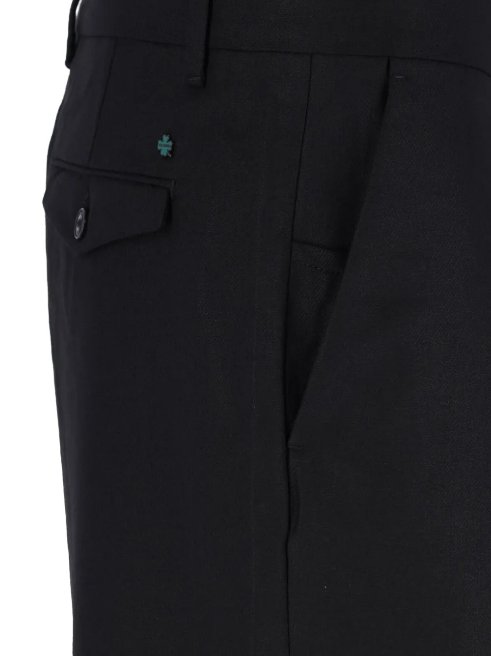 Closed Fairport Relaxed broek met knoopsluiting Zwart