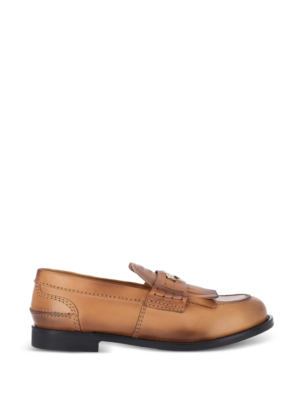 Miu Miu leather loafers - Marrone