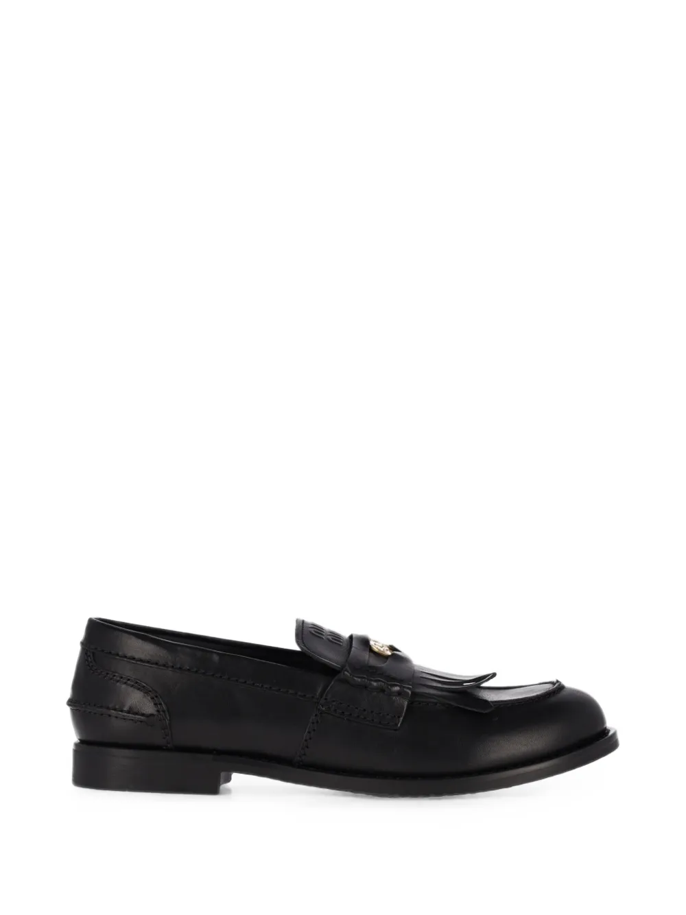 Miu Miu leather loafers - Nero