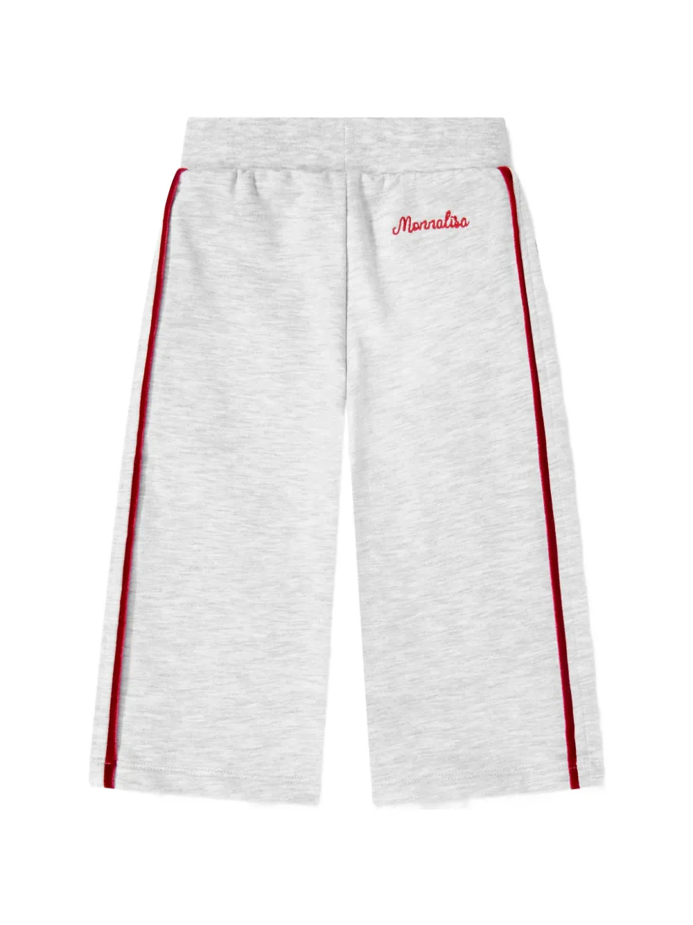 Monnalisa bow-detail side-stripe track pants - Grigio