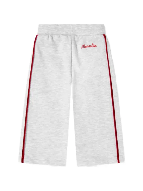 Monnalisa bow-detail side-stripe track pants