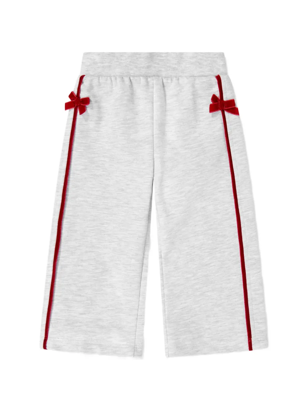 Monnalisa Trainingsbroek met zijstreep en strikdetail Grijs