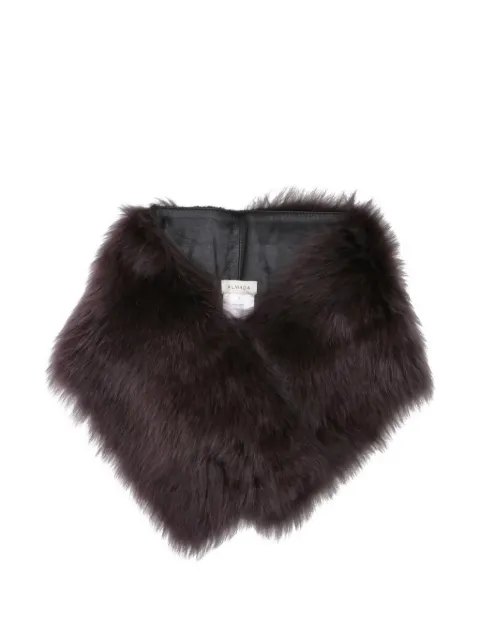 Almada Label Mayma shearling-trim leather scarf
