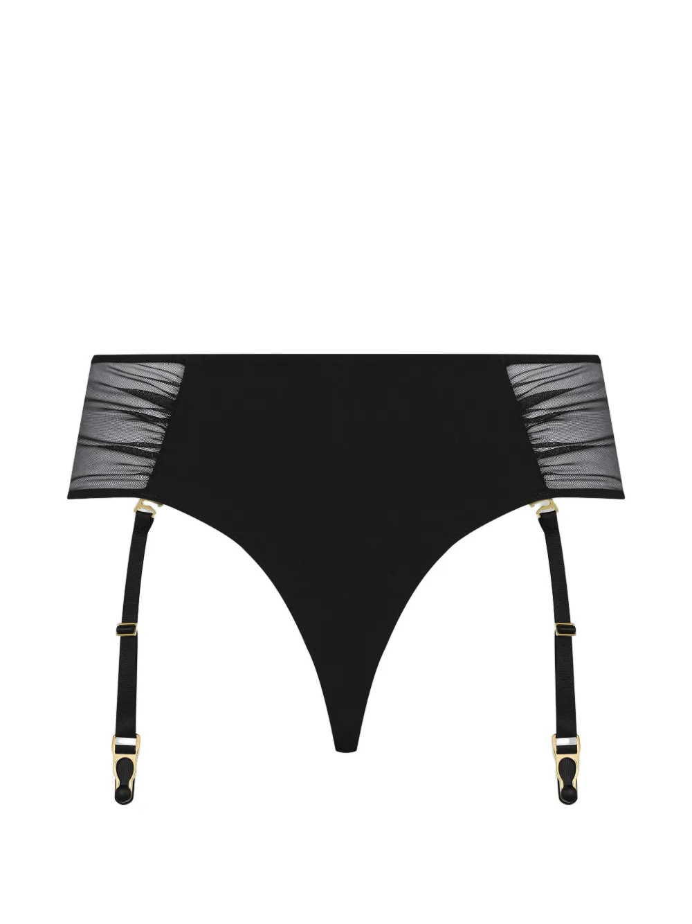 SCANDALE Nuit Fauve high-waist string met bretels Zwart