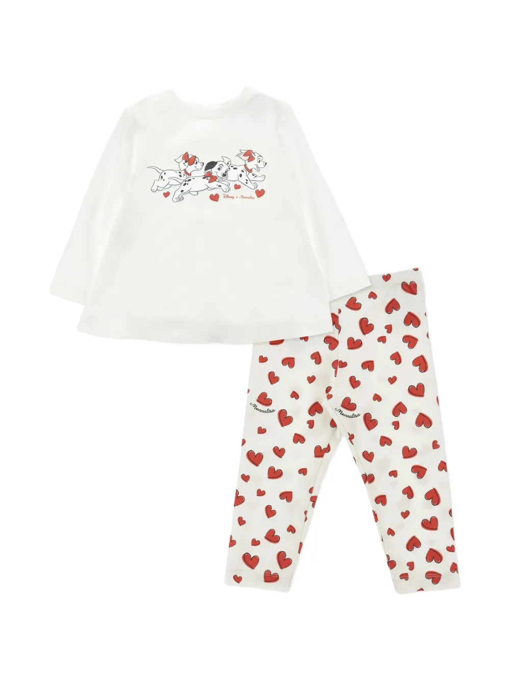 Monnalisa Disney Dalmatian trouser set (set of two) - Bianco