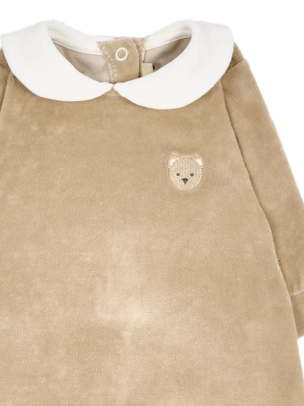 Le Boo Beebè teddy-embroidered pajamas Beige
