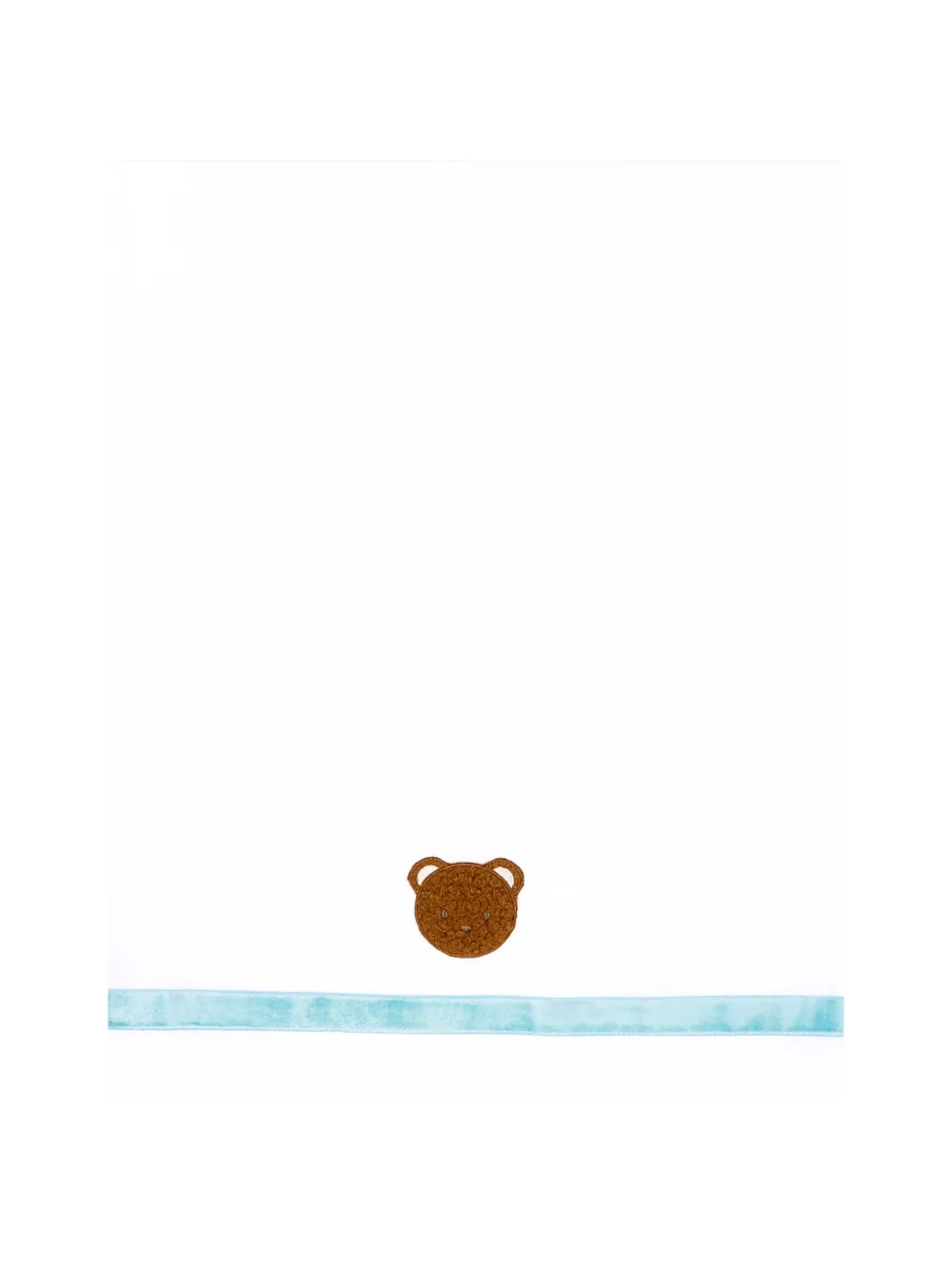 Le Boo Beebè teddy bear-patch bed linen - Bianco