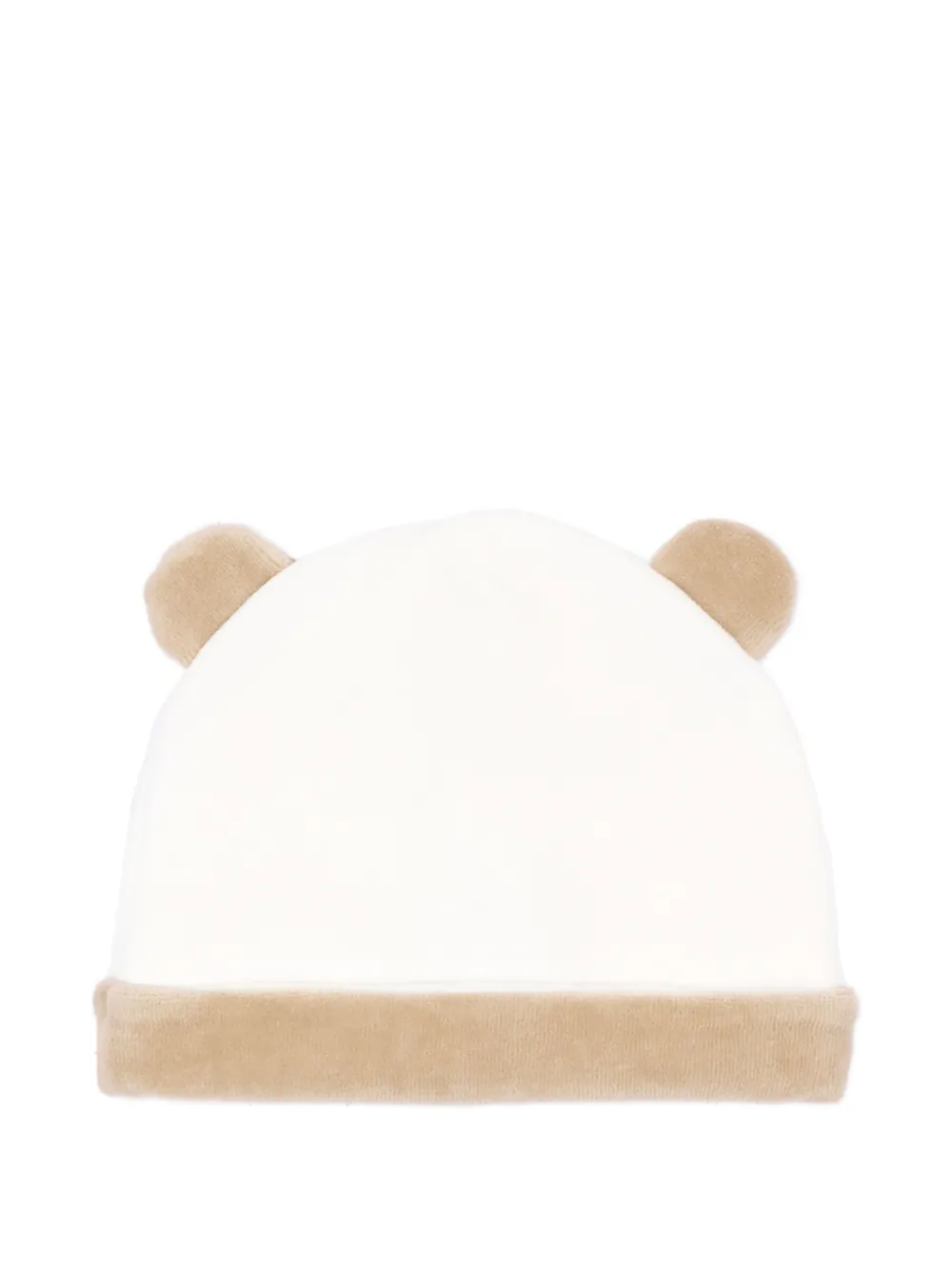 Le Boo Beebè ear-detail beanie hat - Bianco