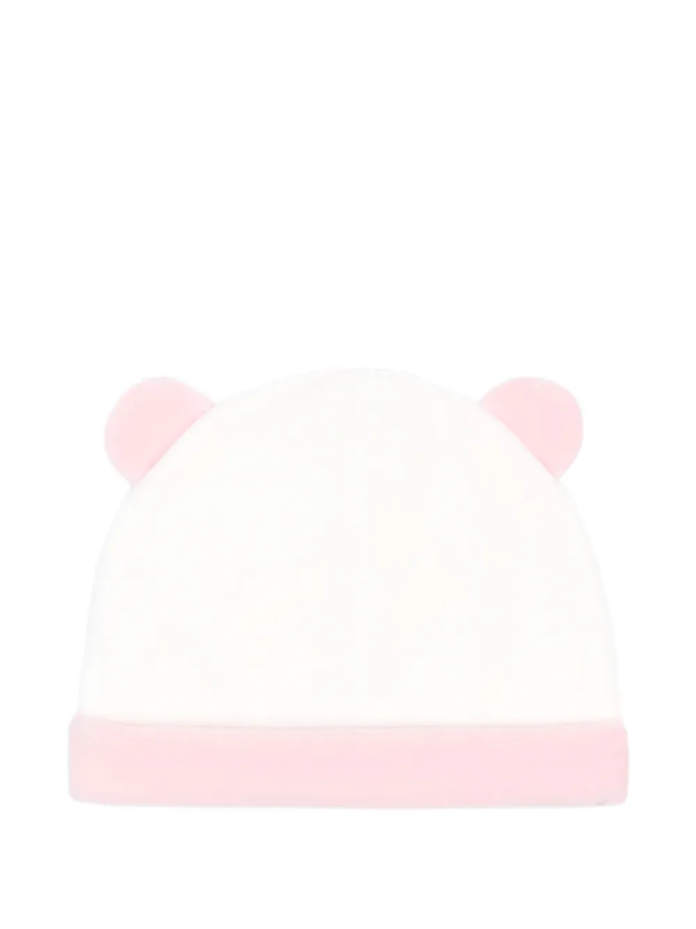 Le Boo Beebè ear-detail beanie hat - Bianco