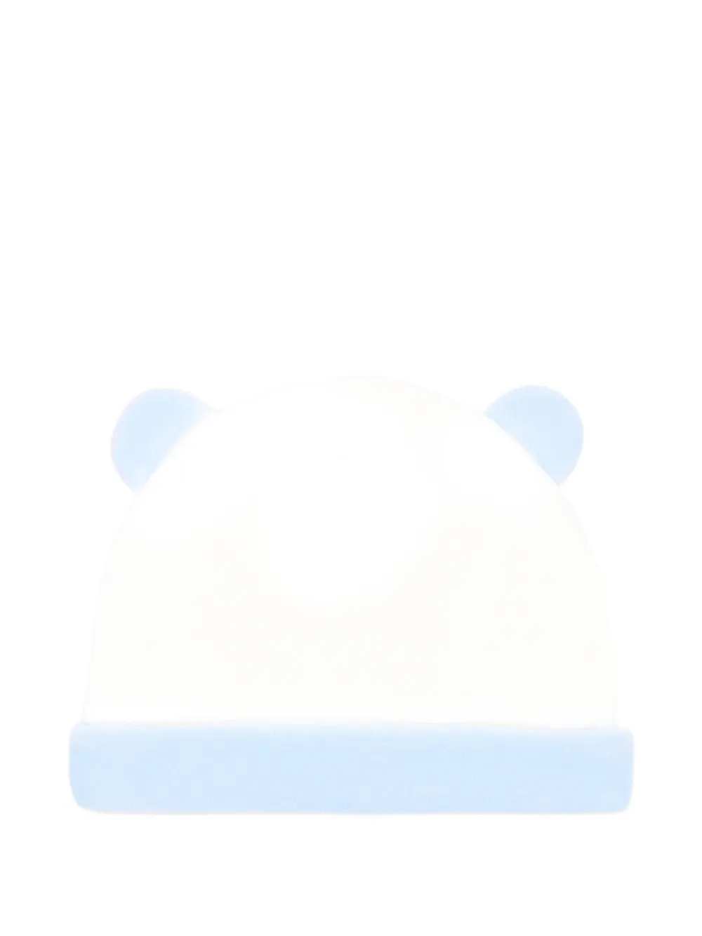 Le Boo Beebè ear-detail beanie hat - Bianco