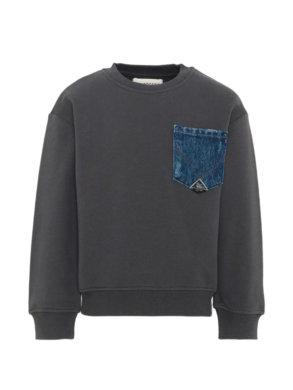 Roy Rogers Kids denim-pocket sweatshirt - Grigio