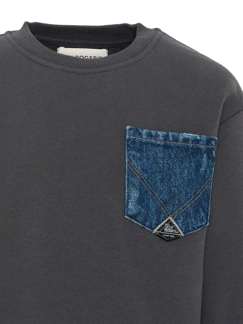 Roy Rogers Kids denim-pocket sweatshirt Grijs