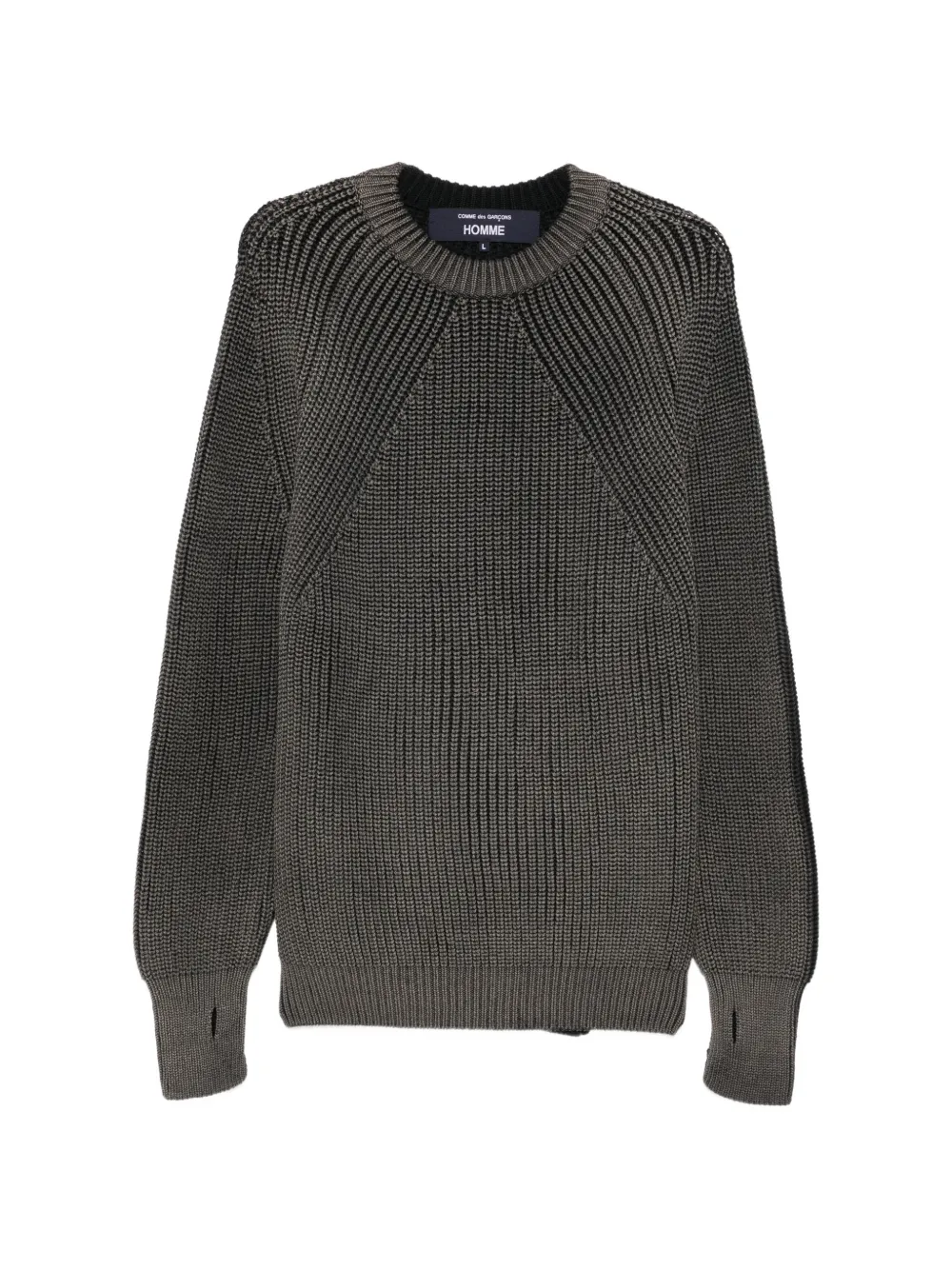 Comme des Garçons Homme ribbed-knit raglan-sleeve sweater