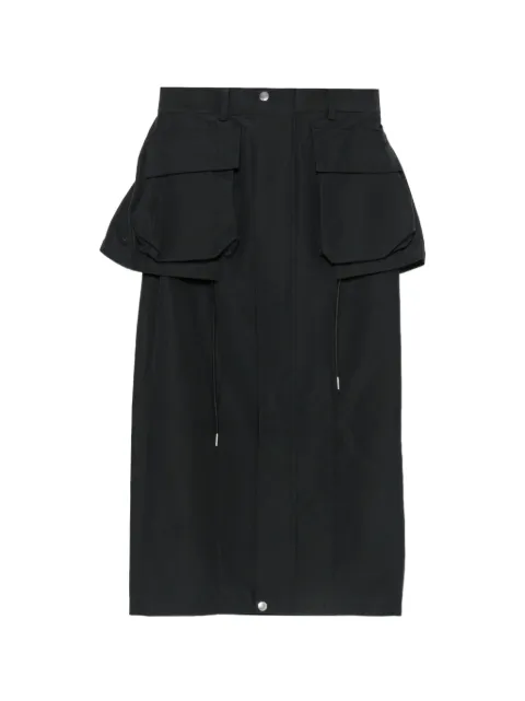 sacai falda midi con bolsillo utility
