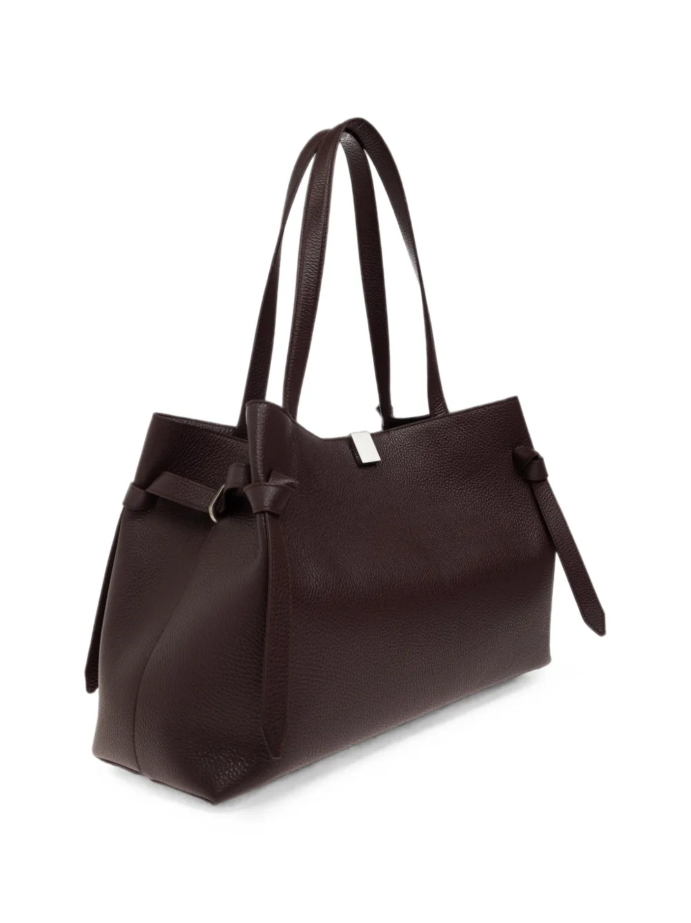 Yuzefi Gyoza pebbled leather tote bag Paars