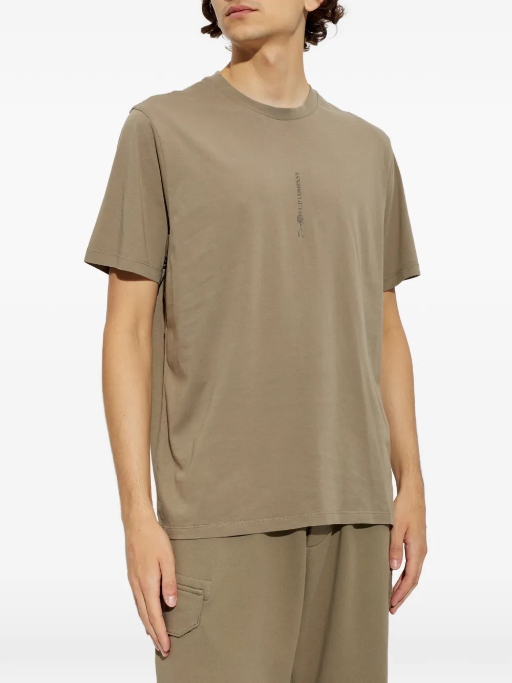 C.P. Company T-shirt met logoprint Beige