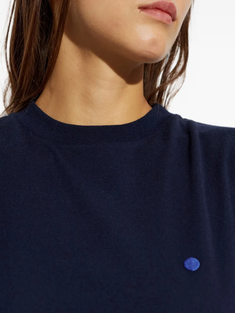 Jil Sander T-shirt met geborduurd logo Blauw