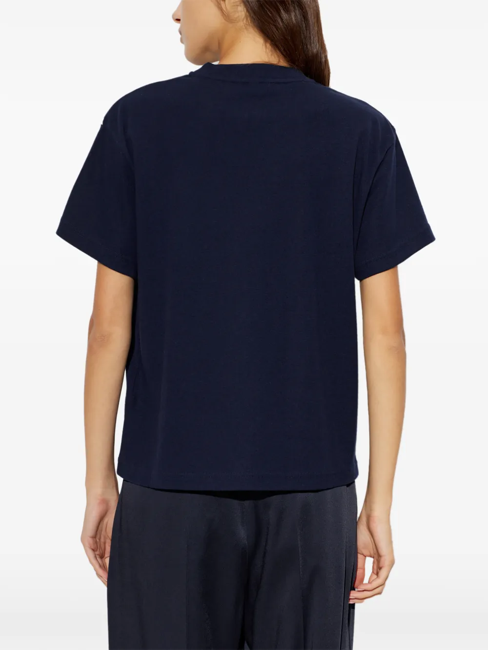 Jil Sander T-shirt met geborduurd logo Blauw