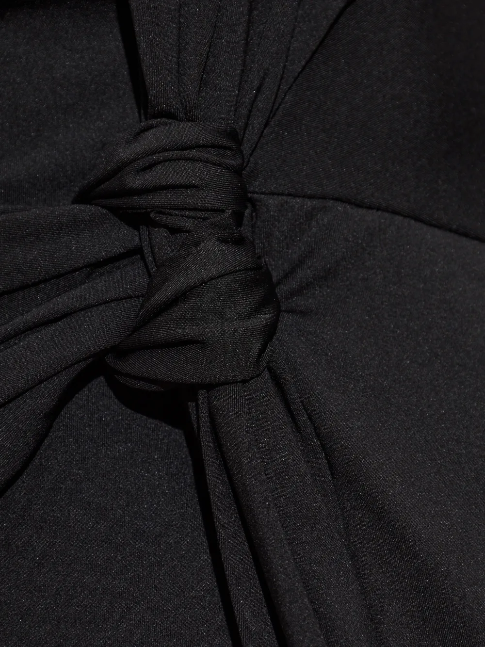 Victoria Beckham midi-jurk met geknoopt detail en gesmockte afwerking Zwart