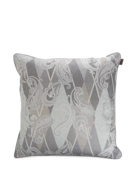 ETRO HOME Pegaso embroidered paisley-print cushion