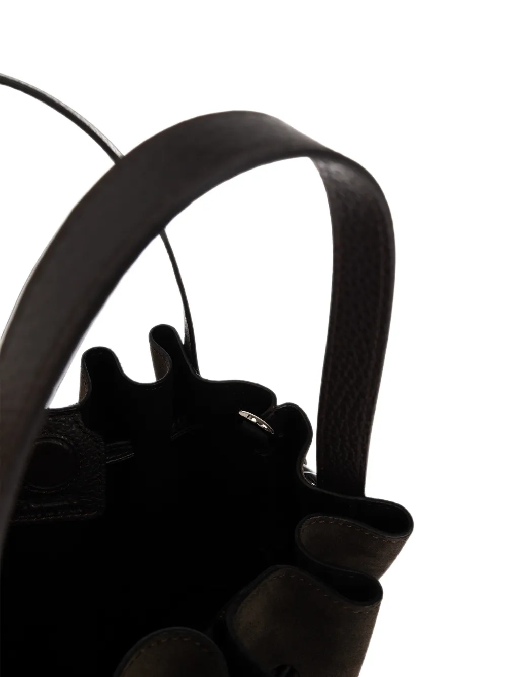 Yuzefi Scallop mini-bucket-tas Bruin