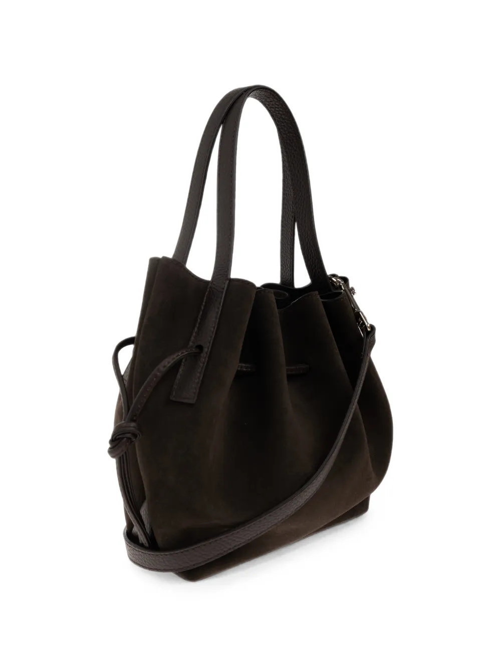 Yuzefi Scallop mini-bucket-tas Bruin