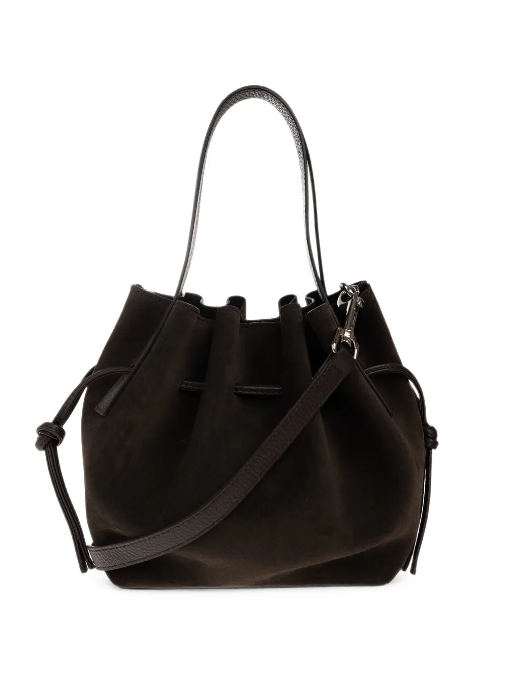 Yuzefi mini Scallop bucket bag - Marrone