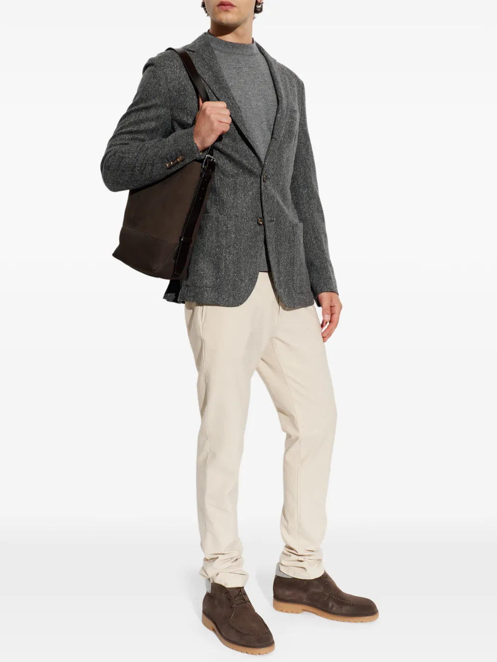 Eleventy herringbone-pattern blazer Grijs