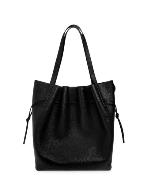 Yuzefi Scallop pebble-grain leather tote bag