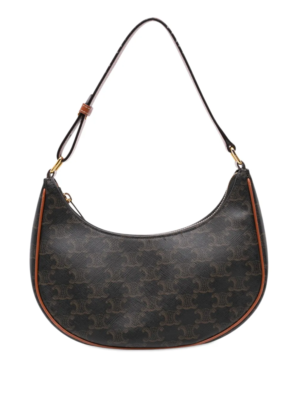 Celine Pre-Owned 2022 Medium Triomphe Coated Canvas Ava shoulder bag - Marrone