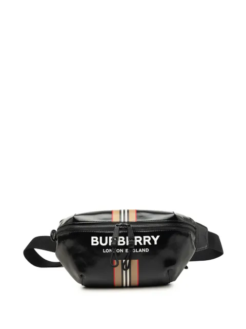 Burberry Pre-Owned riñonera Sonny en lona revestida con motivo Icon Stripe 2018-2023