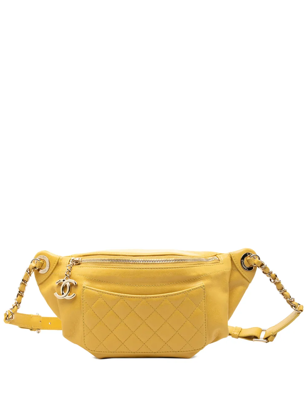CHANEL Pre-Owned sac banane à design matelassé (2018) - Jaune