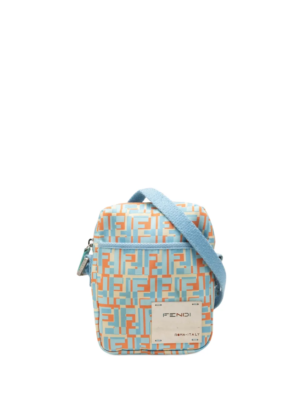 Fendi Pre-Owned 2000-2010 Zucca Nylon Messenger Bag crossbody bag - Blu