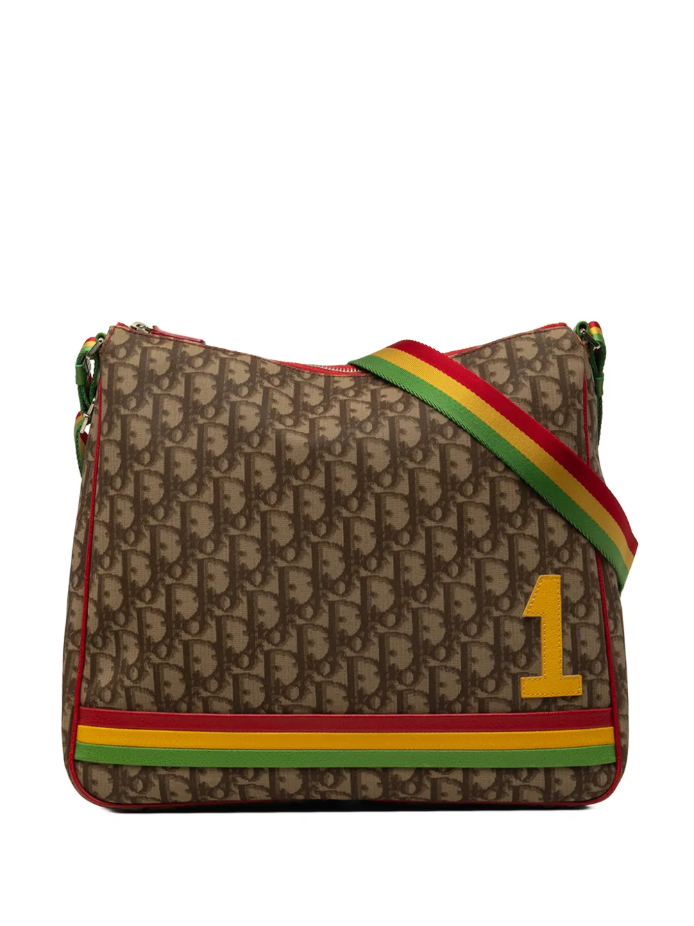 Christian Dior Pre-Owned 2004 Oblique Canvas Rasta crossbody bag - Braun