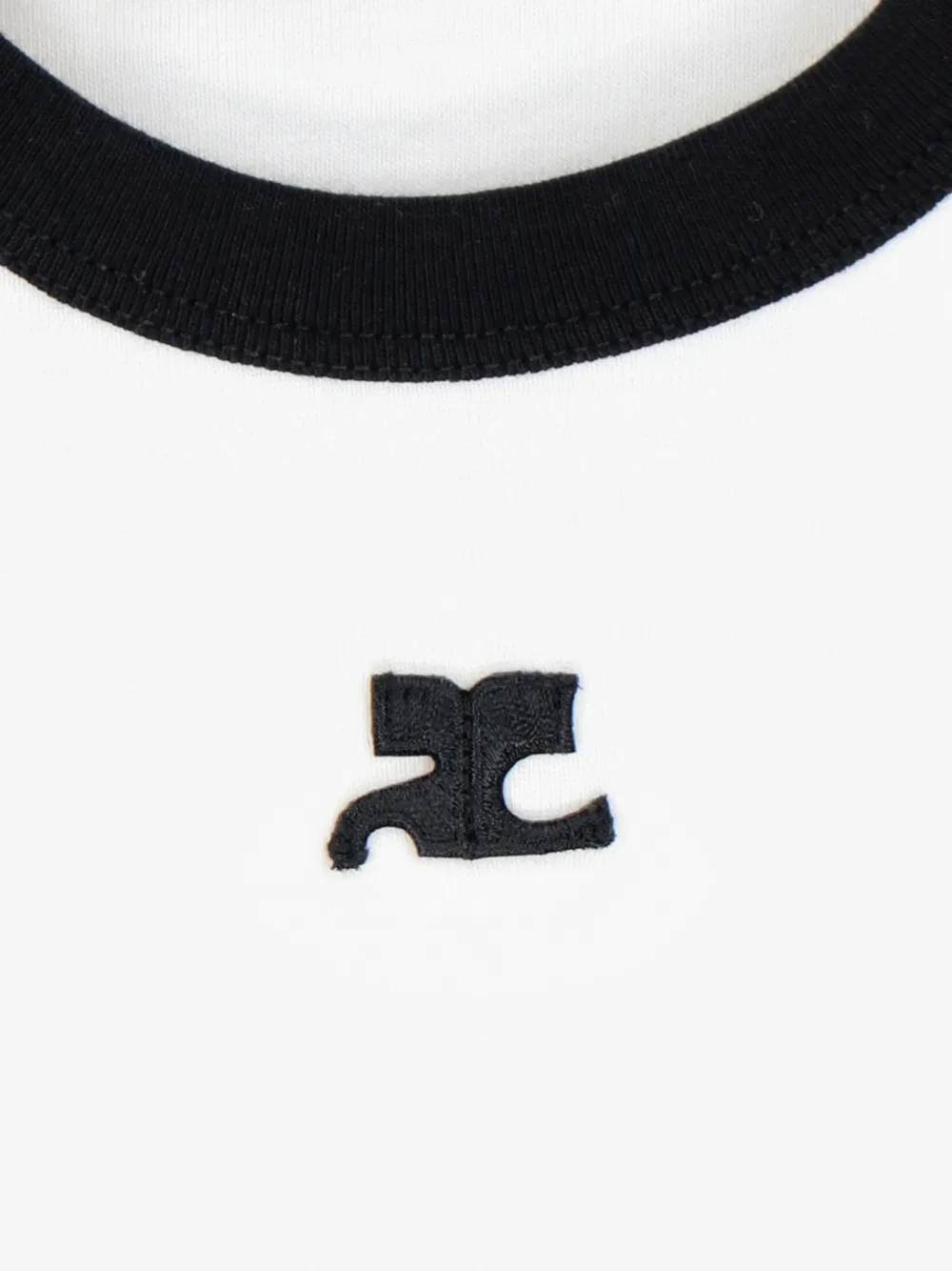 Courrèges T-shirt met logopatch Wit